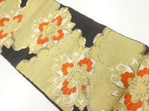 アンティーク　雲に華紋模様織出し袋帯（材料）